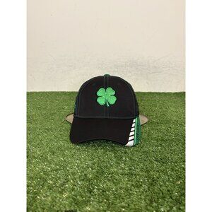 Black Clover hat cap fitted small s/m black green las vegas lighweight spandex 3